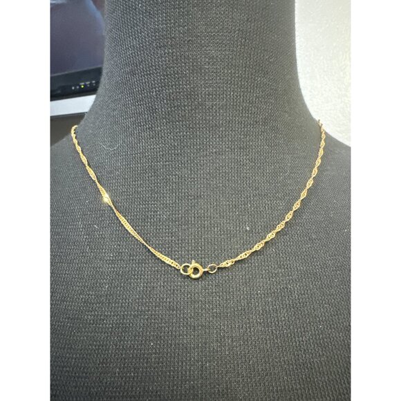 Enameled and Rhinestone Encrusted Hummingbird Necklace 20 inch Chain - Picture 4 of 4